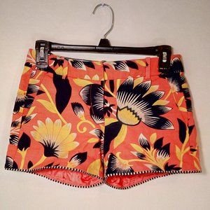 J. Crew Orange Tropical Print Shorts